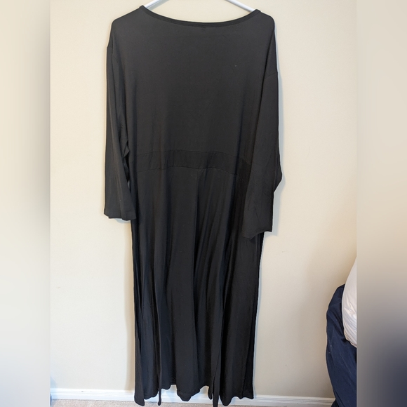 KARALIN Women's V-Neck 3/4 Sleeve Plus Size Maxi Dress - Picture 4 of 7